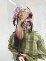 ティアム 渋谷店(Tiam shibuya) デザインカラーレイヤーウェットヘア夏のヘアアレンジオリーブ