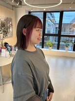 ラナンバイシダ(ranan by sida)&nbsp;チェリーレッド10代20代フェイスフレーミングデザインカラー