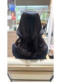 暗髪×ラベンダーブラウン