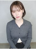天神【BIRTH】グレージュカラー・耳かけナチュラルボブ
