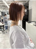★20代30代40代艶髪似合わせカットオレンジベージュ