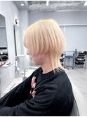 ウルフカット/ボブウルフ/ハイトーンウルフ/ホワイトブロンド