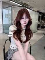 リリー(Lilley)&nbsp;レイヤーカット/顔周りカット/レッドカラー