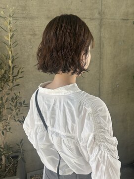 バイユアオウンフラワーズコロンカバ(buy your own flowers : kava) 20代30代40代くせ毛風パーマボブ小顔カット抜け感外国人風