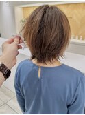 外ハネショートウルフレイヤーミディアム簡単スタイリング
