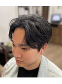 <理容室>ナチュラルセンターパート