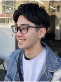 アップバング／メンズ／押上
