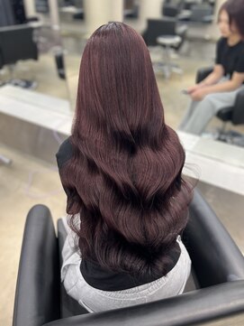 ペレ 栄 アネックス(PELE栄ANNEX) 韓国 くびれロング レイヤー ワンホンヘア 小顔前髪