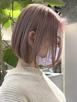 サンクマーケット 渋谷(cinq MARKET)&nbsp;渋谷ブリーチカラーハイトーンカラーコーラルピンクアッシュ韓国