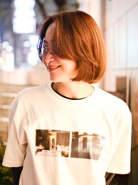 ビュートリアム 福岡(BEAUTRIUM) 乾かすだけで決まる前髪からサイドにレイヤーを入れたボブヘアー