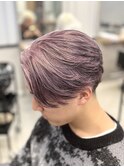 ピンクシルバーセンターパートピンクカラーローライト