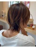 ブロン(BLANC)&nbsp;ショートウルフ/30代40代50代ヘアスタイル