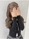 ヘアメ ハーフツイン 三つ編みハーフツイン アイドルヘア