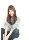 アッシュ系カラーのストレート