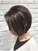 「The C 橋本店」後頭部にボリューム小顔前下がりボブ