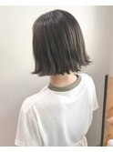 前下がりボブ×コバルトブルー