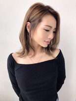 ヘアーアンドスパ フェリーチェ ミチ 野田屋町店(HAIR&SPA felice MICHI) ミディアムウルフハイトーンカラー
