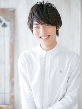 モッズヘア メン 上尾東口店(mod's hair men) ≪mod's men≫厚めバングが新鮮！黒髪ショートマッシュJ