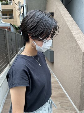 サク(Sac.) ハンサムショート　ショート　暗髪カラー　Sac.恵比寿　栃木優佑