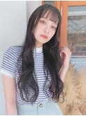 ブルーブラック/デジタルパーマ/大人可愛い