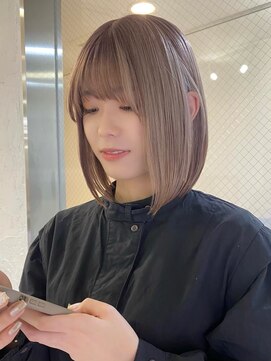 サンク 原宿 表参道(cinq) ミルクティーベージュダブルカラーインナーカラーケアブリーチ