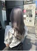 ダブルカラーシルバーアッシュケアブリーチハイトーンカラー韓国