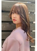後れ毛可愛い顔まわりカットふんわりカール!韓国前髪★