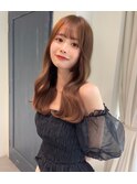 ハイライトカラー、くびれヘアでもOK　縮毛矯正ストレート