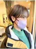 ショートボブパーマ20代30代40代イヤリングカラー大人可愛い