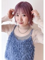 ザ ドッツ(THE DOTS)&nbsp;ぱっつんボブ×ピンクカラー