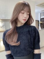 アリュウル 表参道 青山(Allure) 韓国レイヤーカット/ピンクベージュ　上野