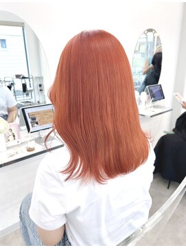 フウ(fuh) オレンジカラー/ハイトーン/ブリーチ/ブリーチカラー/学割/福岡