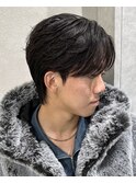 フェザーパーマ フェザーショート 毛流れパーマ センターパート