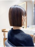 ボブショートボブ縮毛矯正ベージュグレージュ門前仲町