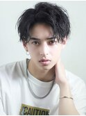 無造作センターパート