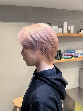エムヘアー 下北沢(em hair) ペールピンク/スパイキーショート/フェザーパーマ/下北沢