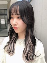 ピープスアンドスー 表参道 渋谷(Peeps&Suu.) 染めないインナーカラー シールエクステ ホワイト 韓国風