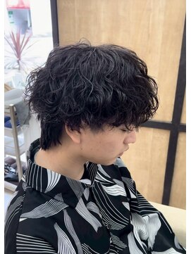 メンズギフト(men's GIFT) 波巻きパーマツイストスパイラルマッシュツーブロック刈り上げ