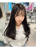 オリーブカラー　オリーブグレージュ　透明感　艶髪　YUKI