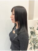 黒髪姫カット