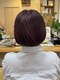 アロア ヘアーデザイン(aLa Hair Design)の写真/軽やかなピンクよりのボルドーに、ほんのりスモーキーさをプラス◇残暑も心地よく、ちょうどいい抜け感を◎