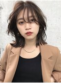 20代30代人気韓国ヘアーハッシュカットレイヤーカットグレージュ