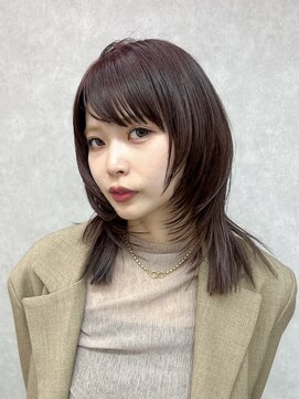 ヘルツ(Hz) 小顔レイヤー/ボルドーカラー