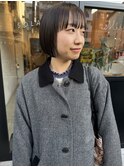 ボブ×オリーブベージュ
