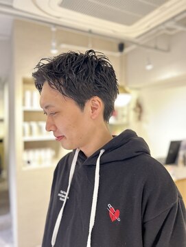 ソイクフ 四条大宮店(SOY-KUFU) 20代30代40代ナチュラルセンターパートバズカットマッシュパーマ