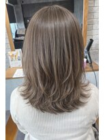 イチパーセント 横浜(1%)&nbsp;着物ヘア/ダークアッシュ/ミディアムレイヤーカット/横浜