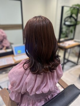 ケンジ 南林間(KENJE) 艶髪×レイヤー×ピンクブラウンカラー【南林間】