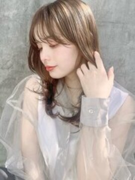 ティファ 自由が丘店(Tiffa) 小顔見せ♪透明感ミルクティーベージュ×ゆるふわレイヤーミディ