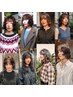 【フルコース】カット+ケアカラー+ケアパーマ+トリートメント¥18000