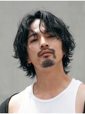仙台センターパートウルフルーズツイスパメンズボブ緩めパーマ